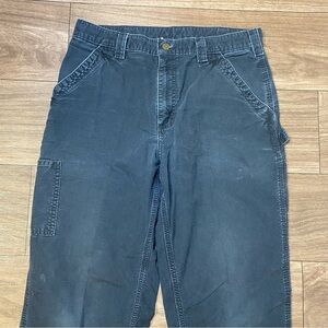 Vintage Carhartt Black Dungaree Fit  Pants black Mens 33X34
